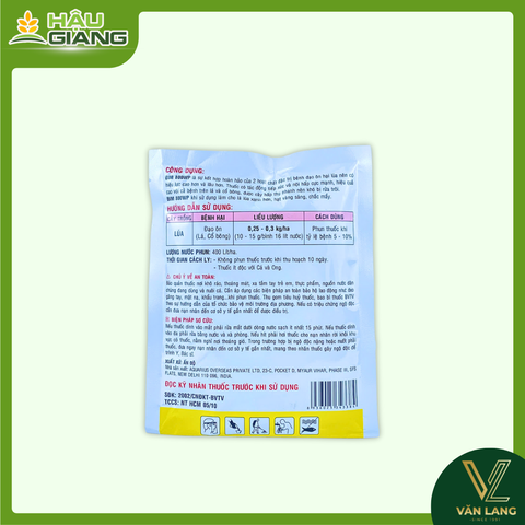 NGỌC TÙNG - Thuốc trừ bệnh BIBIM 750WP 100gr - Tricyclazole 700 g/kg + Sulfur  50 g/kg - sản phẩm chuyên dùng  quản lý đạo ôn lá & đạo ôn cổ bông