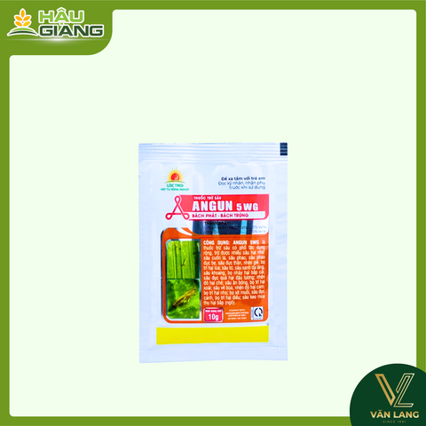 LỘC TRỜI - Thuốc trừ sâu ANGUN 5WG 10g - Emamectin Benzoate 5%w/w - Chuyên trị sâu cuốn lá, sâu phao, sâu đục thân, nhện gié, bọ trĩ,...