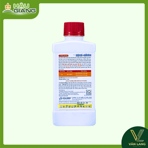 HÒA BÌNH - Thuốc trừ sâu CYDAN SUPER 250EC 450ml - Quinalphos 235 g/l + Lambda-cyhalothrin 15 g/l - Phòng trừ nhện gié, muỗi hành, sâu cuốn lá, sâu xanh, sâu khoang, sâu vẽ bùa,...