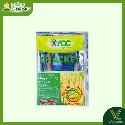 ADC - Phân bón hữu cơ CHACKEY - Chất hữu cơ 20% + K 5.5% + Mg 1% - Giúp lúa trổ thoát nhanh, thúc đẩy quá trình tổng hợp tinh bột, làm hạt chắc khỏe, sáng đẹp và nâng cao chất lượng gạo