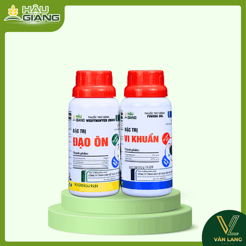 HẬU GIANG - ĐẠO ÔN VI KHUẨN 250SC 250ML+250ML - Hexaconazole: 30g/l + Tricyclazole: 220g/l + Ningnanmycin: 3% w/w - Phòng trị đạo ôn, cháy bìa lá, bạc lá