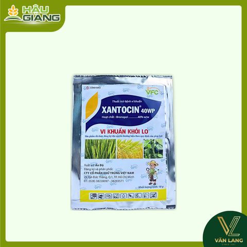 VFC - Thuốc trừ bệnh XANTOCIN 40WP 18g - Bronopol 40%w/w - Phòng trừ cháy bìa lá, thối gốc, vàng lá, chết chậm, đốm lá, loét thân,...