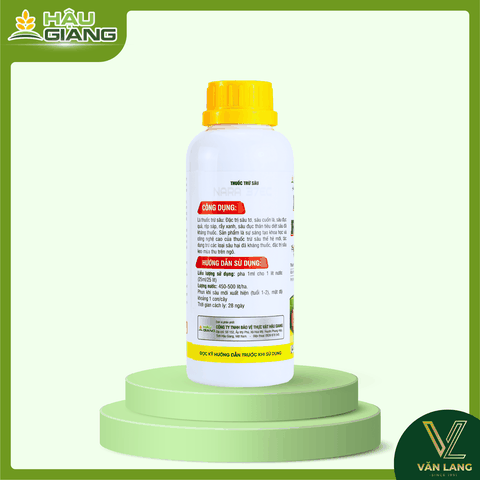 HẬU GIANG - DIỆT SÂU RẦY NHỆN 450ML - Abamectin 2% w/w + Profenofos 35% w/w - Đặc trị các nhóm sâu tơ, sâu cuốn lá, sâu đục thân, sâu đục quả, rệp sáp, rầy xanh và nhện đỏ.