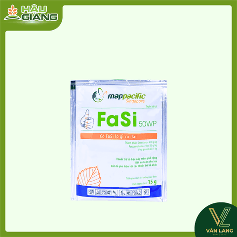 MAP - Thuốc trừ cỏ FASI 50WP 15g - Quinclorac 470 g/kg + Pyrazosulfuron-ethyl 30 g/kg - Quản lý cỏ lồng vực, cỏ đuôi phụng, cỏ chác, cỏ lác