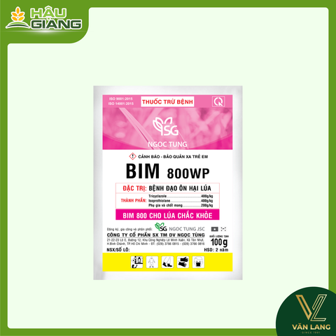 NGỌC TÙNG - Thuốc trừ bệnh BIM 800WP - Isoprothiolane 400 g/kg  + Tricyclazole 400 g/kg