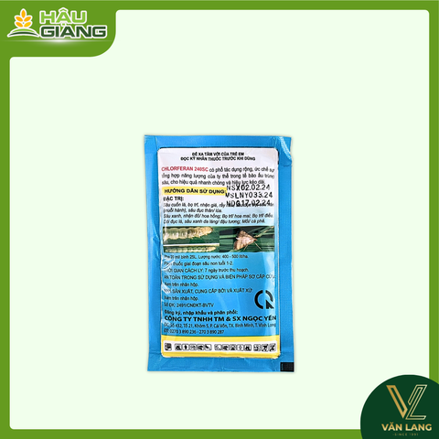 NGỌC YẾN - Thuốc trừ sâu CHLORFERAN 240SC 20ML - Chlorfenapyr: 240 g/L - Phòng trừ sâu đục thân, sâu cuốn lá, sâu năn, sâu xanh da láng