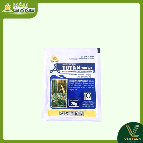 LỘC TRỜI - Thuốc trừ bệnh TOTAN 200WP 20g - Bronopol 200 g/kg - Phòng trừ cháy lá, lép hạt