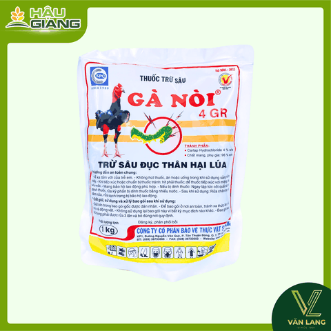 SPC SÀI GÒN - Thuốc trừ sâu GÀ NÒI 4GR 1kg - Cartap Hydrochloride 4% w/w - Đặc trị sâu đục thân
