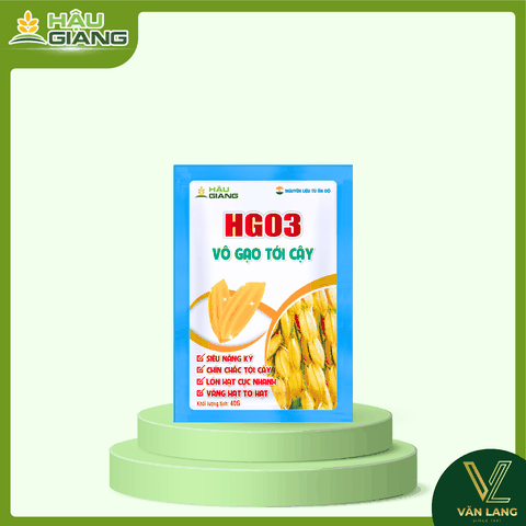 HẬU GIANG - Phân bón hỗn hợp HG 03 40GR - Nts 6% + P₂O₅ 16% + K₂O 36% - Tăng số lượng và chất lượng hạt lúa, đồng xanh, nặng hạt