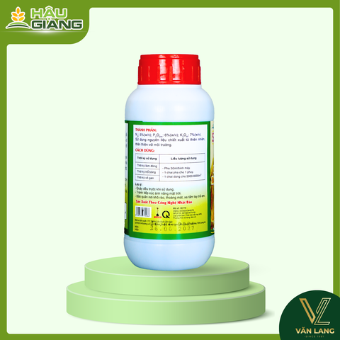 HẬU GIANG - Phân bón hỗn hợp NPK SIÊU TO HẠT JAPAN 500ML - N 5% + P₂O₅ 6% + K₂O 7% - Giúp nuôi hạt chắc khỏe, sáng – to – tròn, giúp lúa chín đồng đều