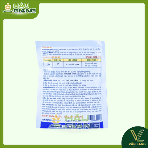 NGỌC TÙNG - Thuốc trừ cỏ TUNGRIUS 10WP 100gr - Pyrazosulfuron Ethyl 10% w/w - Trừ cỏ chọn lọc, hậu nảy mầm
