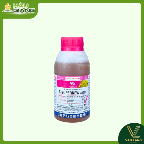 NGỌC TÙNG - Thuốc trừ bệnh T-SUPERNEW 350EC 480ML - Difenoconazole 150 g/lít + Propiconazole 150 g/lít + Tebuconazole 50 g/lít - Đặc trị lem lép hạt, vàng lá, đốm vằn.