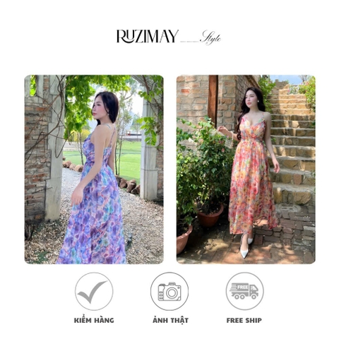 Đầm maxi dáng dài xòe R0100