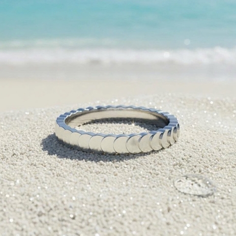 Nhẫn bạc 925 unisex vảy tiên cá Luna Jewelry