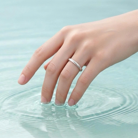 Nhẫn bạc 925 Luna Jewelry unisex hiệu ứng mắt mèo 3mm