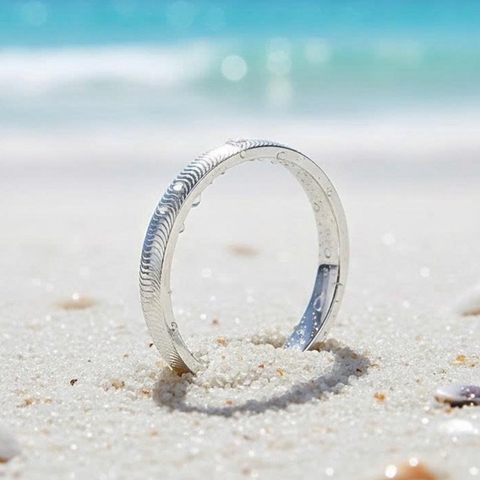 Nhẫn bạc 925 Luna Jewelry unisex hiệu ứng mắt mèo 3mm