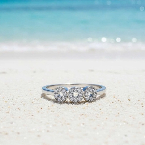 Nhẫn bạc 925 Ba Đồng Tiền Phong Thuỷ Luna Jewelry