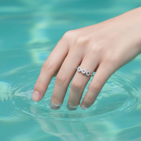Nhẫn bạc 925 Ba Đồng Tiền Phong Thuỷ Luna Jewelry