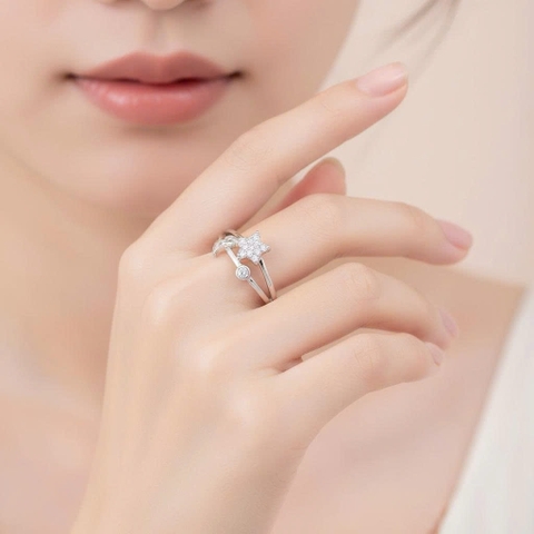 Nhẫn bạc 925 Luna Jewelry trăng sao