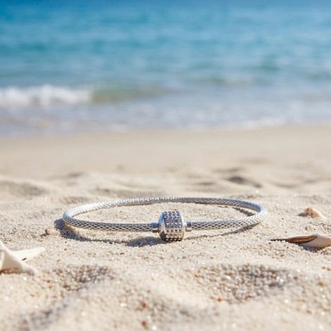 Vòng tay charm bạc 925 cơ bản Luna Jewelry