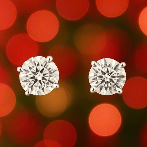 Khuyên tai bạc 925 Đá CZ 5mm basic Luna Jewelry