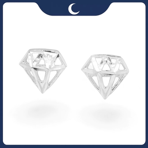 Khuyên tai bạc 925 Luna Jewelry dạng chuôi hình kim cương