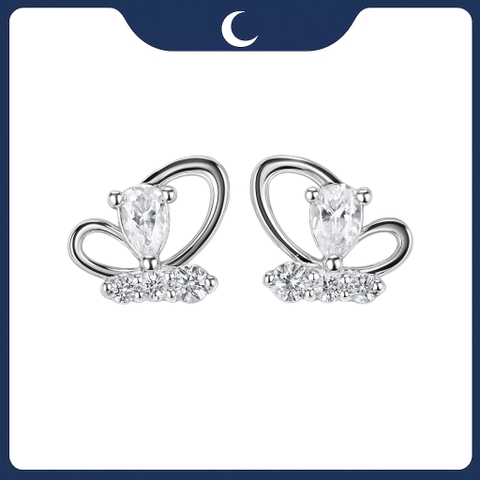 Khuyên tai bạc 925 Luna Jewelry dạng chuôi cánh bướm hồ điệp