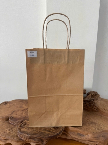 Túi giấy Kraft có quai Màu Nâu - KT: 19,5x12x28