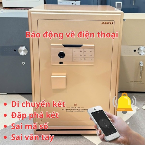 Két sắt AIPU ZR-70VI-G vân tay điện tử báo động điện thoại