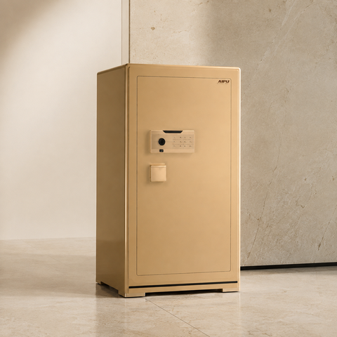 Két sắt đồng hồ thông minh AIPU ZR-100VI-G-W vân tay nhập khẩu màu gold cao 1m