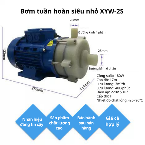 Bơm hóa chất 220V 180W 40L/P XYW-2S