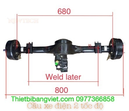 Cầu xe điện GH657 (chưa gồm động cơ) hai tốc độ