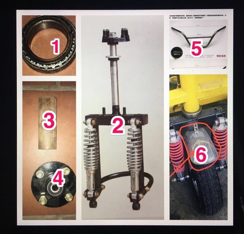 Bộ đầu xe điện ba bánh BV876