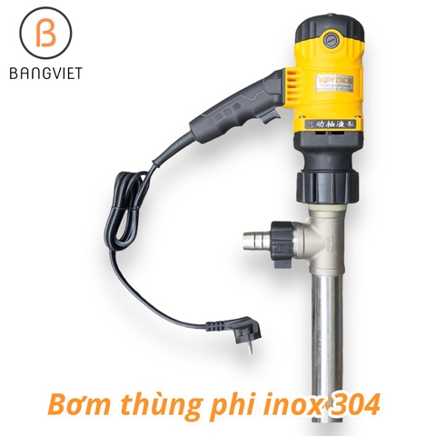 Bơm hóa chất thùng phi inox 220V 750W