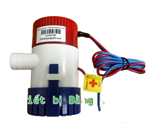 Bơm hút chất thải 750GPH, hút chìm, hút đáy bể cá 750GPH 12V từ bình acquy