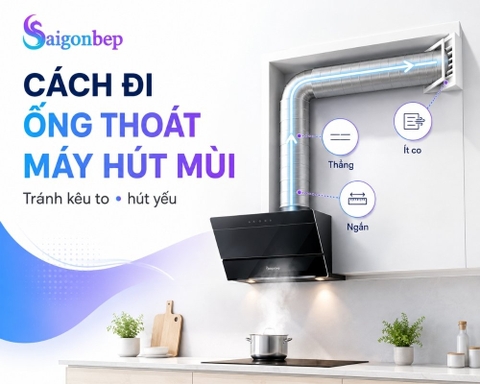 Cách Đi Ống Thoát Máy Hút Mùi Tránh Kêu To, Hút Yếu