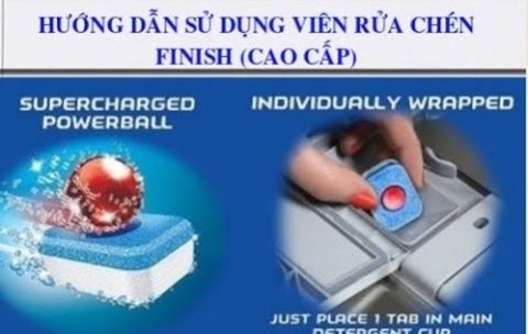 Hướng dẫn sử dụng viên rửa, muối rửa và nước làm bóng FINISH