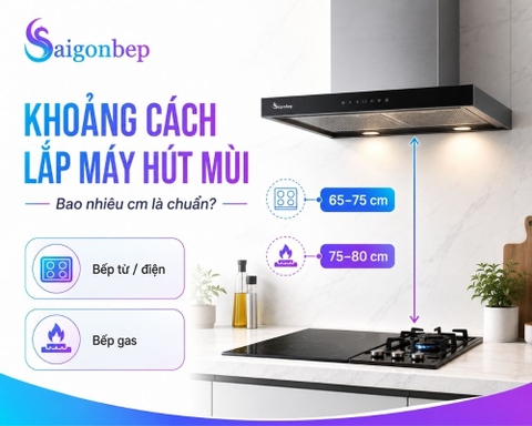 Khoảng Cách Lắp Máy Hút Mùi Bao Nhiêu Cm Là Chuẩn?