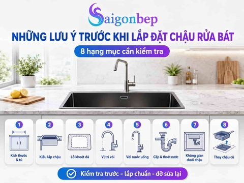 Những lưu ý quan trọng trước khi lắp đặt chậu rửa bát