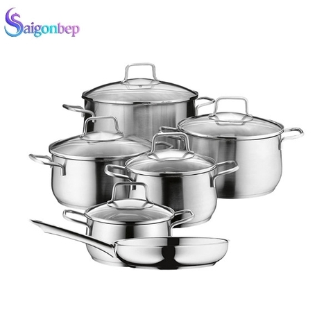 Bộ nồi chảo 6 món WMF Brilliant cao cấp 0739166030