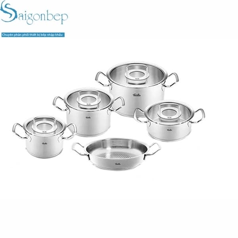 Bộ nồi 5 món Fissler Original Pro nắp kính Original kèm chảo 2 quai