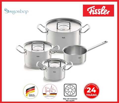 Bộ nồi Fissler Original-Profi 4 món nắp inox (3 nồi 1 quánh)