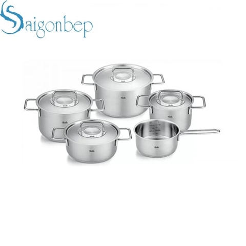 Bộ nồi Fissler Pure 5 món nắp inox có quánh