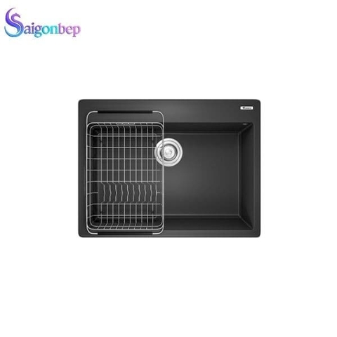 Chậu rửa bát Konox 1 hố Granite Sink Ruvita 680 – Black