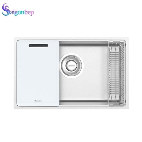 Chậu rửa bát inox 1 hố Konox TARI 7648SR/SM