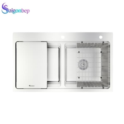 Chậu rửa bát 2 hố Konox KN8651TD Dekor Full