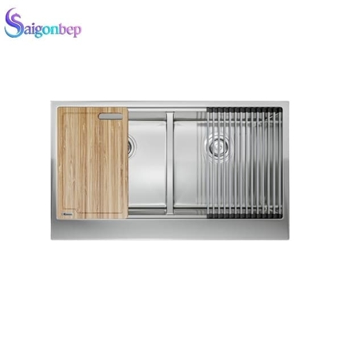 Chậu rửa bát 2 hố Konox Apron Sink KN8751DA Retta