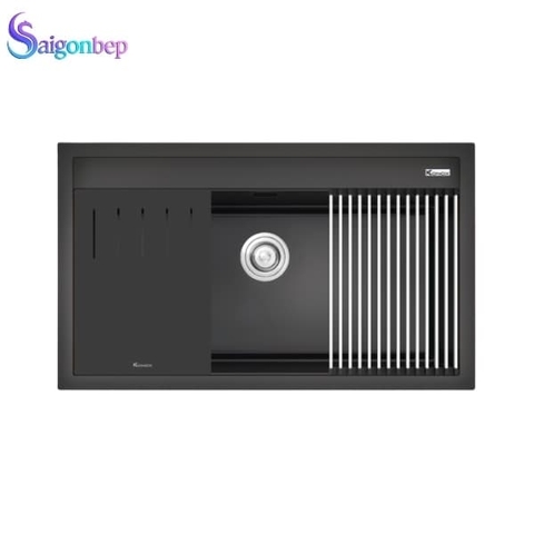 Chậu rửa bát đá 1 hố Konox Terra 860S Black