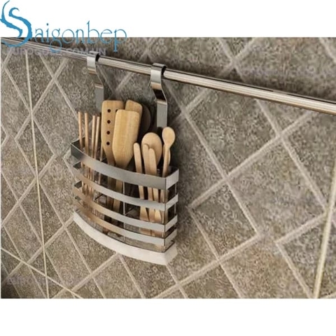 Giá để đủa thìa muôi treo ngoài inox 304 Eurgold EV118