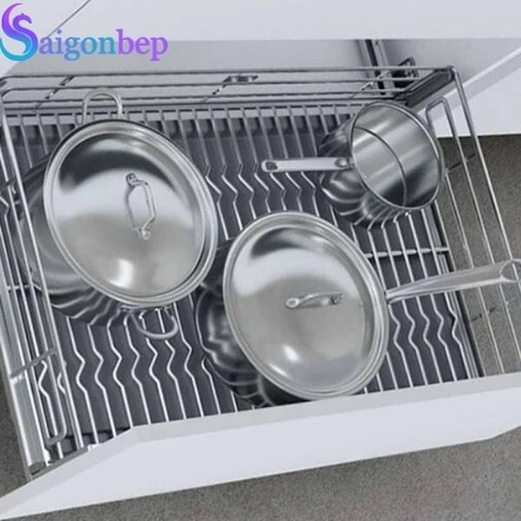 Giá xoong nồi nan oval âm tủ - gắn cánh EUROGOLD EPV5060F